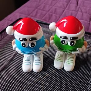 M&M'S Blue & Green Santa M&M Characters. Candy Holders
